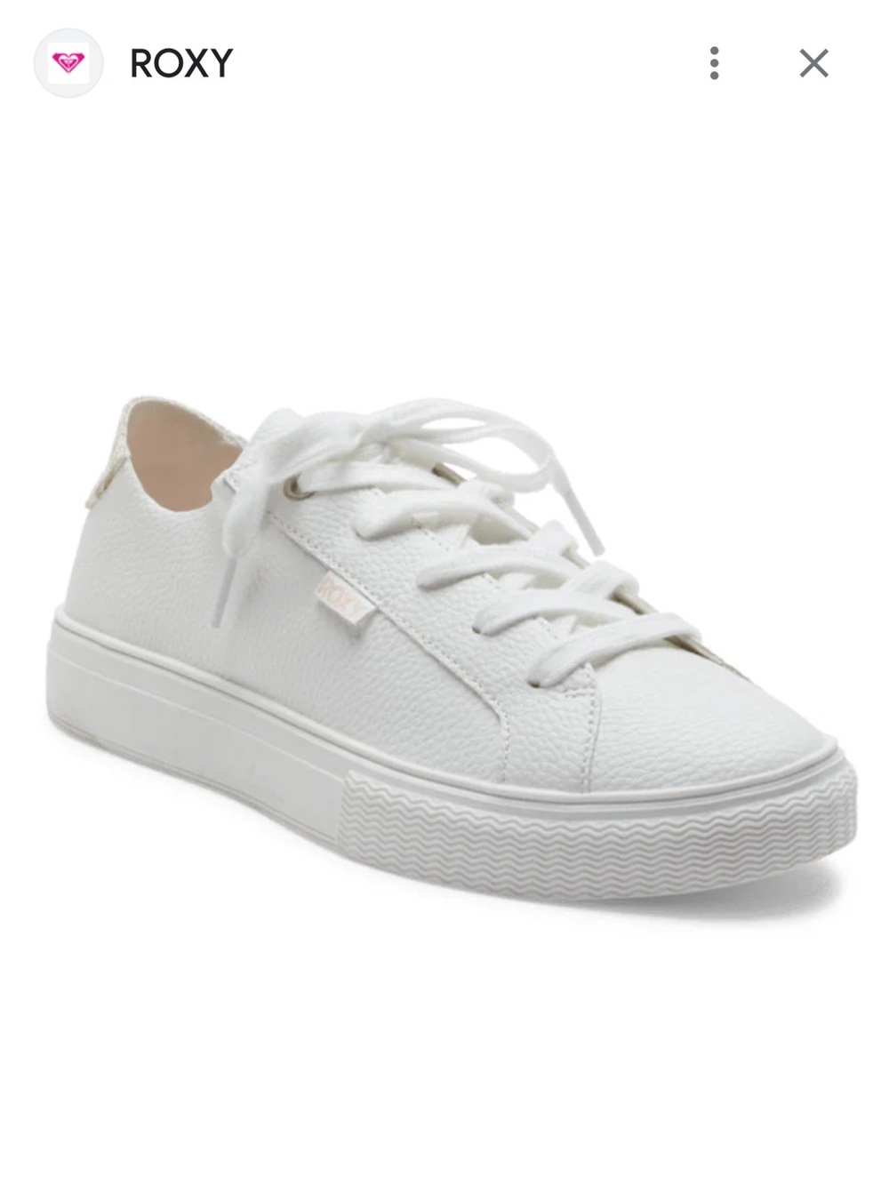 Roxy Women's Coral Tide White Low-Top Lace-Up Sneakers Casual Beach SZ 10